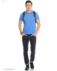 Мужская синяя футболка-поло от Oodji