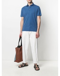 Мужская синяя футболка-поло от Fedeli