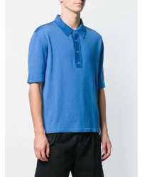 Мужская синяя футболка-поло от Laneus