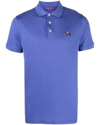 Мужская синяя футболка-поло от Ralph Lauren Purple Label