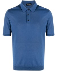 Мужская синяя футболка-поло от Roberto Collina