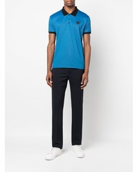 Мужская синяя футболка-поло от Viktor & Rolf