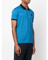 Мужская синяя футболка-поло от Viktor & Rolf