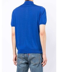Мужская синяя футболка-поло от Kiton