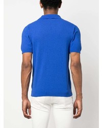 Мужская синяя футболка-поло от Drumohr