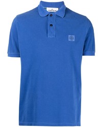 Мужская синяя футболка-поло от Stone Island