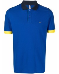 Мужская синяя футболка-поло от Sun 68