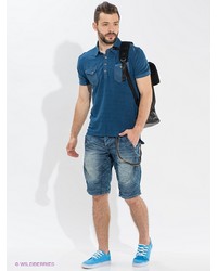 Мужская синяя футболка-поло от Timezone