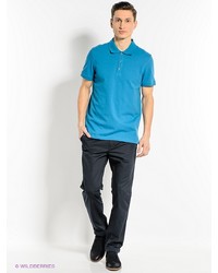 Мужская синяя футболка-поло от Tom Farr