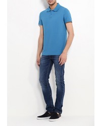 Мужская синяя футболка-поло от Tom Farr