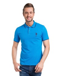 Мужская синяя футболка-поло от U.S. Polo Assn.