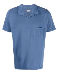 Мужская синяя футболка-поло от Universal Works
