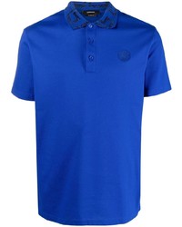 Мужская синяя футболка-поло от Versace