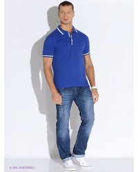 Мужская синяя футболка-поло от Westrenger