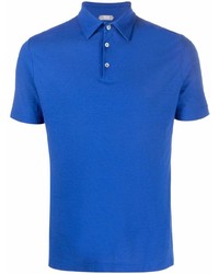 Мужская синяя футболка-поло от Zanone