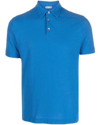 Мужская синяя футболка-поло от Zanone