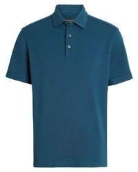 Мужская синяя футболка-поло от Zegna
