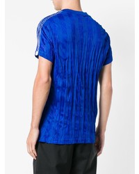 Мужская синяя футболка с v-образным вырезом с принтом от Adidas Originals By Alexander Wang