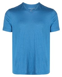 Мужская синяя футболка с v-образным вырезом от Majestic Filatures