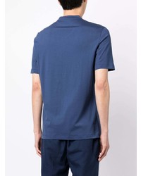 Мужская синяя футболка с v-образным вырезом от Brunello Cucinelli