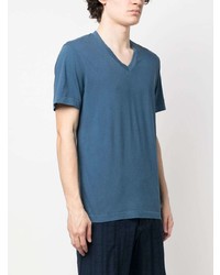Мужская синяя футболка с v-образным вырезом от James Perse