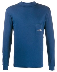 Мужская синяя футболка с длинным рукавом от Anglozine