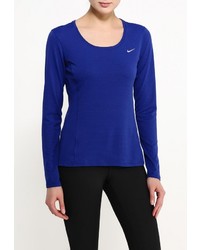 Женская синяя футболка с длинным рукавом от Nike