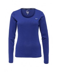 Женская синяя футболка с длинным рукавом от Nike