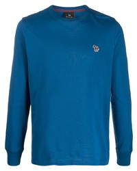Мужская синяя футболка с длинным рукавом от PS Paul Smith