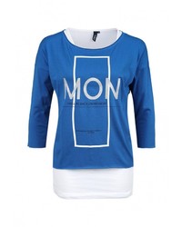 Женская синяя футболка с длинным рукавом от s.Oliver Denim