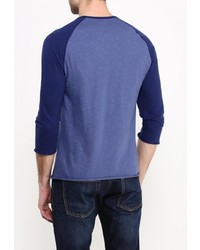 Мужская синяя футболка с длинным рукавом от Topman