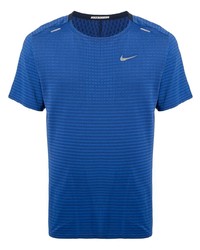 Мужская синяя футболка с круглым вырезом в горизонтальную полоску от Nike