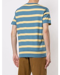 Мужская синяя футболка с круглым вырезом в горизонтальную полоску от Kent & Curwen