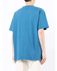 Мужская синяя футболка с круглым вырезом с вышивкой от Carhartt WIP