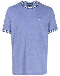 Мужская синяя футболка с круглым вырезом с вышивкой от Michael Kors