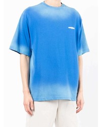 Мужская синяя футболка с круглым вырезом с принтом тай-дай от Ader Error