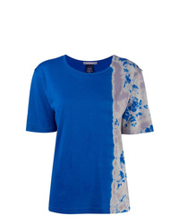 Женская синяя футболка с круглым вырезом с принтом тай-дай от Suzusan