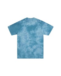 Мужская синяя футболка с круглым вырезом с принтом тай-дай от Travis Scott Astroworld
