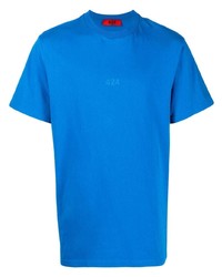 Мужская синяя футболка с круглым вырезом с принтом от 424