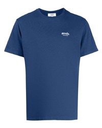 Мужская синяя футболка с круглым вырезом с принтом от Arrels Barcelona