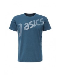 Мужская синяя футболка с круглым вырезом с принтом от Asics