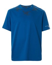 Мужская синяя футболка с круглым вырезом с принтом от Blackbarrett
