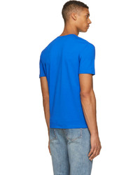 Мужская синяя футболка с круглым вырезом с принтом от Versus