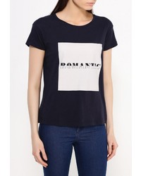 Женская синяя футболка с круглым вырезом с принтом от Broadway