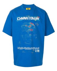 Мужская синяя футболка с круглым вырезом с принтом от Chinatown Market