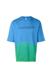 Мужская синяя футболка с круглым вырезом с принтом от Cottweiler
