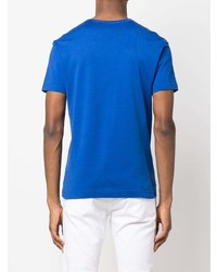 Мужская синяя футболка с круглым вырезом с принтом от Dolce & Gabbana