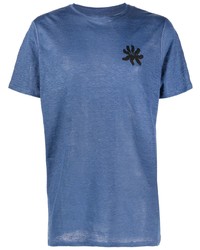 Мужская синяя футболка с круглым вырезом с принтом от District Vision