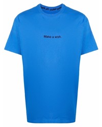 Мужская синяя футболка с круглым вырезом с принтом от F.A.M.T.