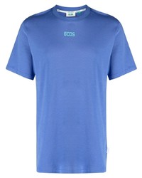 Мужская синяя футболка с круглым вырезом с принтом от Gcds